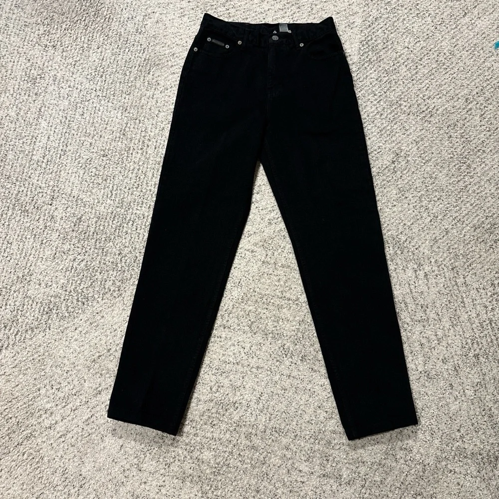 Vintage Calvin Klein 90s Mom Jean High Waisted Black Jeans 100% Cotton Sz 6 - Picture 3 of 8
